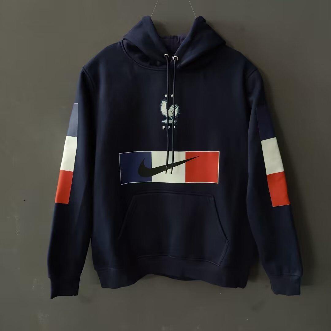 AAA Quality France 22/23 Hoodie - Navy Blue/Blue/Red